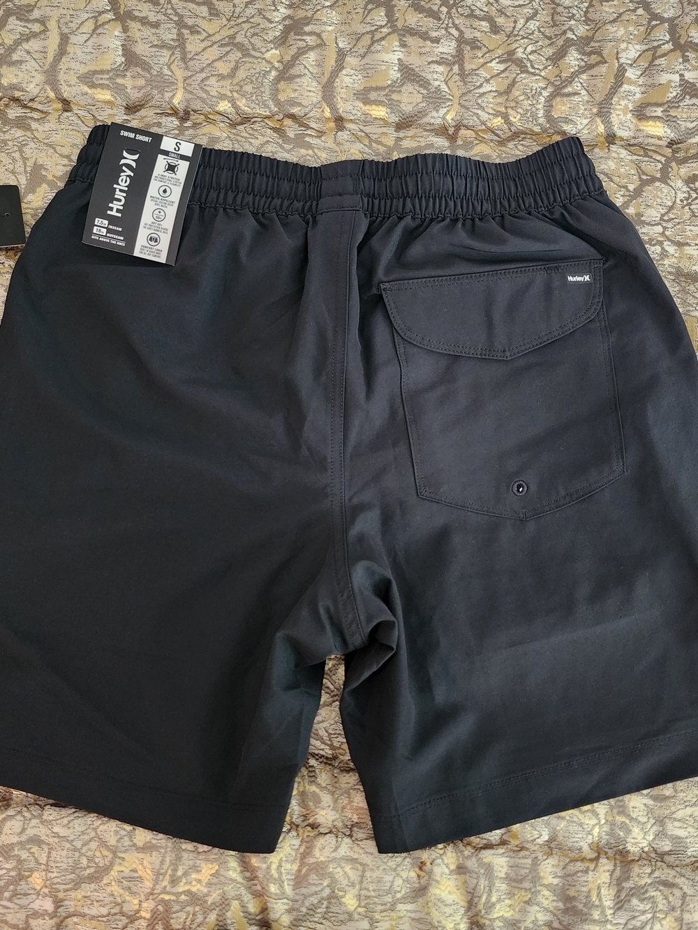 Hurley Men Black Elastic Waist Hybrid Gyn & Swim Shorts Training - Picture 6 of 8